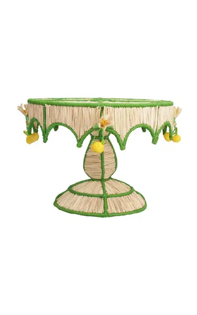 Mercedes Salazar Lemon Harvest Cake Stand In Green