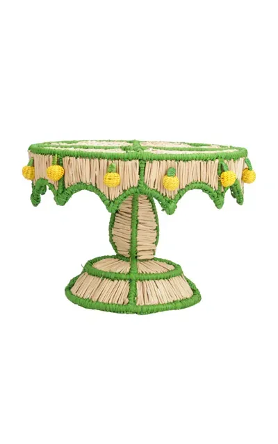 Mercedes Salazar Lemon Harvest Mini Cake Stand In Green