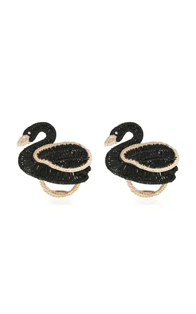 Mercedes Salazar Set-of-two; Black Swan Napking Ring