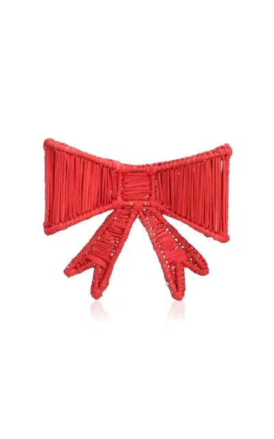 Mercedes Salazar Set-of-two; Bowtastic Napkin Ring In Red