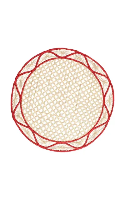 Mercedes Salazar Set-of-two; Charming Placemat In Red