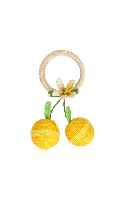 Mercedes Salazar Set-of-two; Citrus Napkin Rings In Green