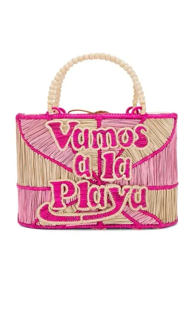 Mercedes Salazar Vamos A La Playa Handbag In 핑크