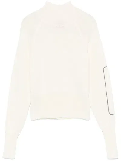 Merci Embroidered-detail Sweater In White