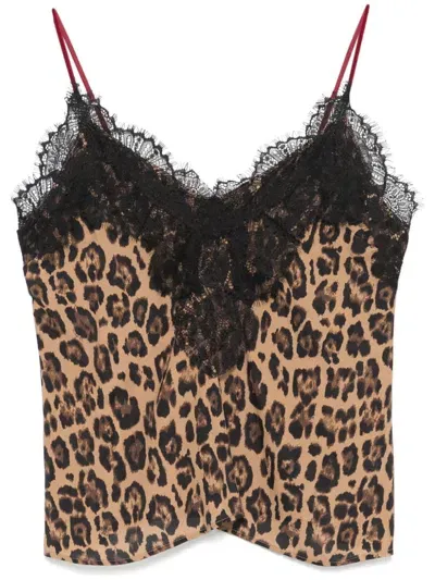 Merci Leopard-print Top In Brown