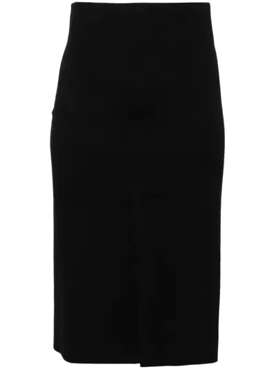 Merci Pencil Midi Skirt In Black  