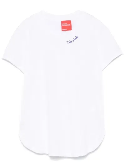 Merci Text-print T-shirt In White