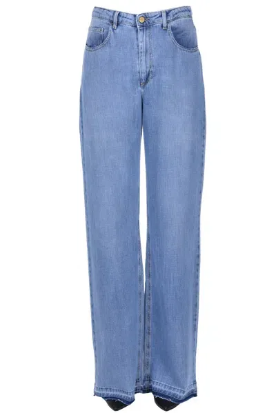 Merci Wide Leg Jeans In Light Denim