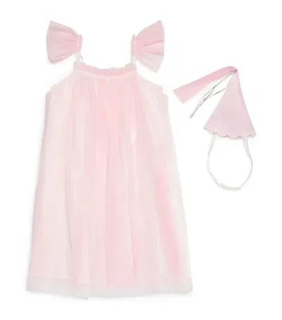 Meri Meri Kids' Dress And Hat Princess Costume In Pink