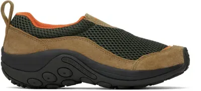 Merrell 1trl Green & Tan Jungle Moc Breeze Se Loafers In Viridian