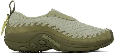 Merrell 1trl Green Jungle Moc Evo Woven Sneakers In Willow