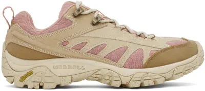 Merrell 1trl Pink & Beige Moab Mesa Luxe Eco Sneakers In Prairie