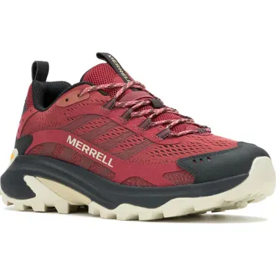 Merrell Moab Speed 2 Low Top Hiking Shoe In Crimson