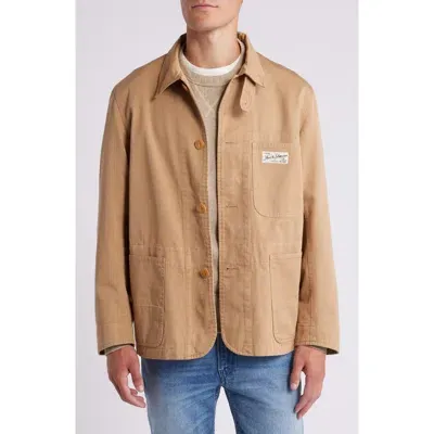 Merz B Schwanen Organic Cotton Workwear Jacket In Khaki