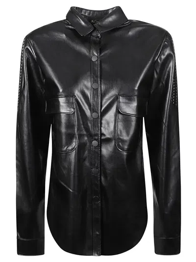 Mes Demoiselles Lam Leather Jacket In Black