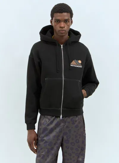 Metalwood Studio Sunshine Zip-up Hooded Sweatshirt In Black