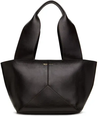 Metier Market Weekend Leather Tote In Black