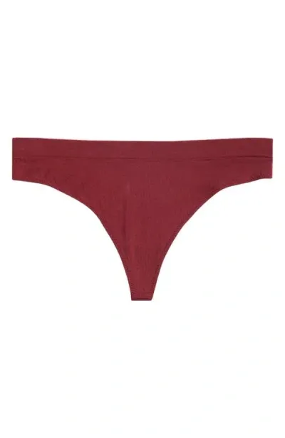 Meundies Feelfree Thong In Cabernet