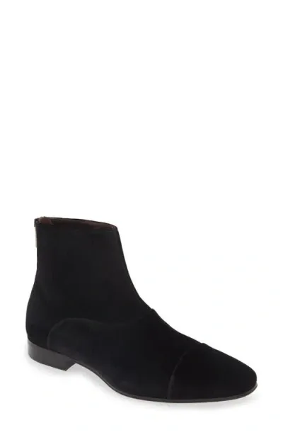 Mezlan Cap Toe Boot In Black