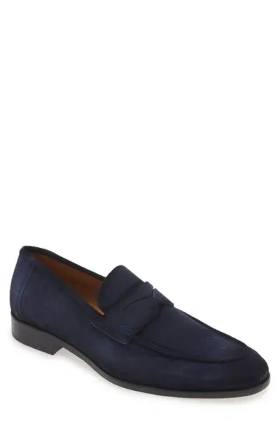 Mezlan Caro Penny Loafer In Navy