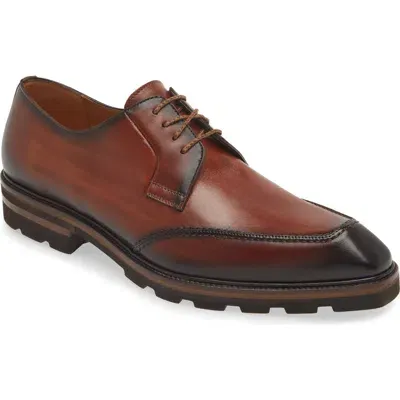 Mezlan Lug Sole Derby In Mahogany