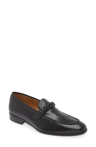 Mezlan Parole Apron Toe Loafer In Black