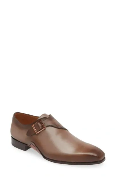 Mezlan Scarpe Single Monk Strap Shoe In Taupe