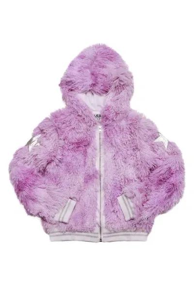 Mia New York Kids' Shag Jacket In Purple