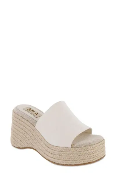 Mia Palma Espadrille Platform Wedge Sandal In White