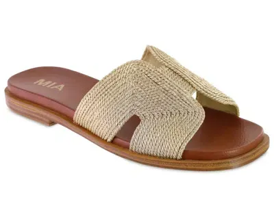 Mia Poet Slide Sandal In Gold