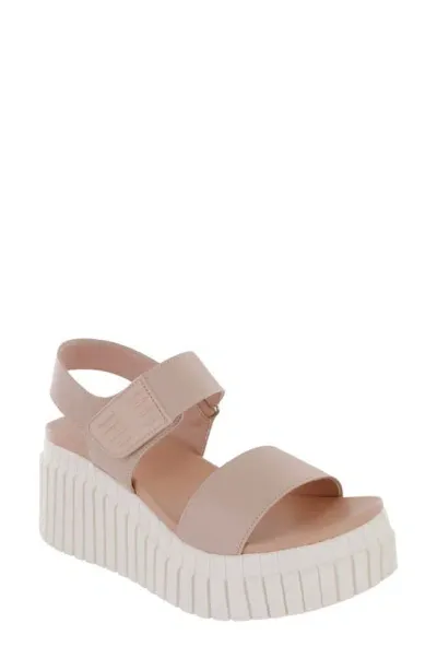 Mia Yuri Platform Wedge Sandal In Blush