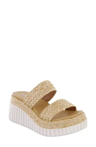 Mia Zayla Platform Wedge Sandal In Natural