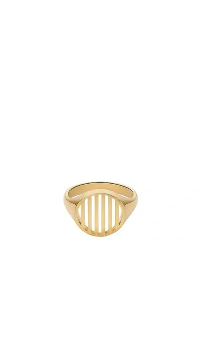 Miansai Row Ring In Metallic Gold