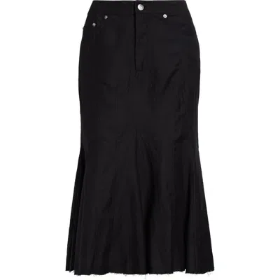 Miaou Gaudi Fluted Hem Skirt In Black