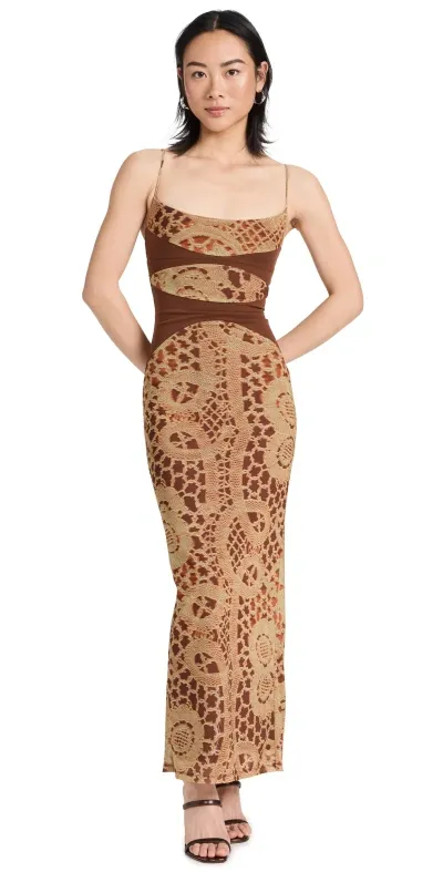 Miaou Gia Dress Lace Orange