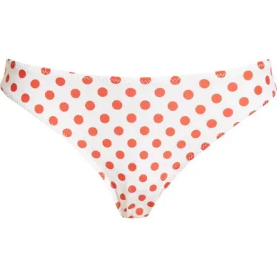 Miaou Luz Polka Dot Bikini Bottoms In White Polka Dot