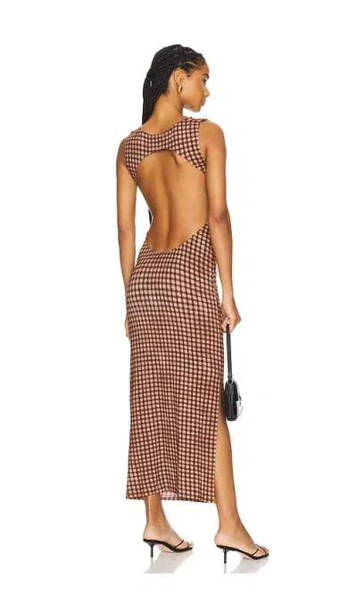 Miaou Selena Dress In Brown