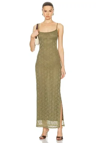 Miaou Green Thais Maxi Dress In Hunter