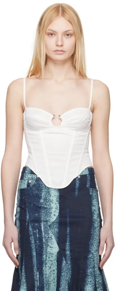 Miaou White Deia Camisole In Iridescent White