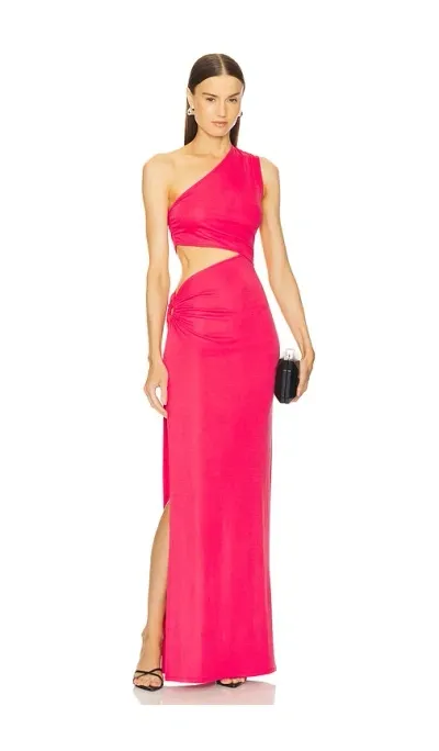 Michael Costello X Revolve Decker Maxi Dress In 红色