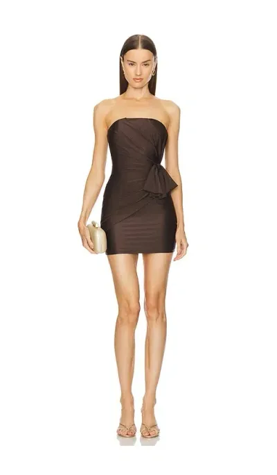 Michael Costello X Revolve Jem Mini Dress In Brown