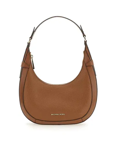 Michael Kors Preston Small Hobo Bag In Light Brown