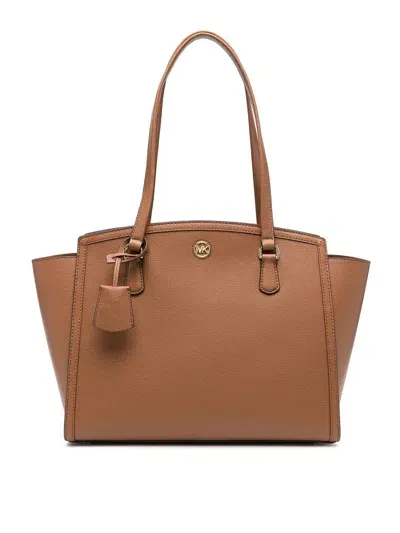 Michael Kors Chantal Large Tote In Brown