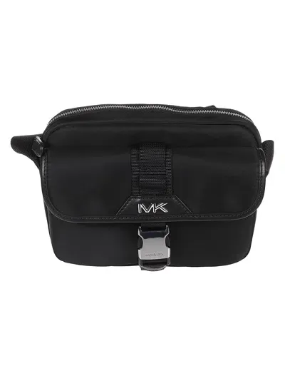 Michael Kors Brooklyn Utility Flap Crossbody In Black