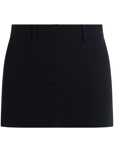 Michael Kors Crepe Mini Skirt In Black