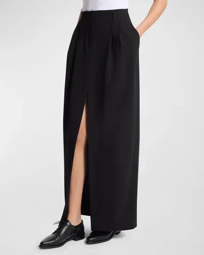 Michael Kors Double Belted Maxi Skirt In Cappuccino