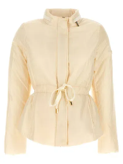 Michael Kors Drawstring Down Jacket Casual Jackets, Parka White In Blanco