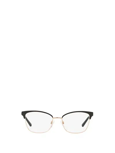 Michael Kors Eyeglasses In Matte Black / Rose Gold