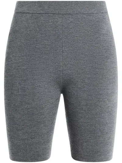 Michael Kors Fine-knit Bike Shorts In Grey