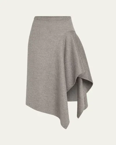 Michael Kors Handkerchief Drape Skirt In Banker Mel